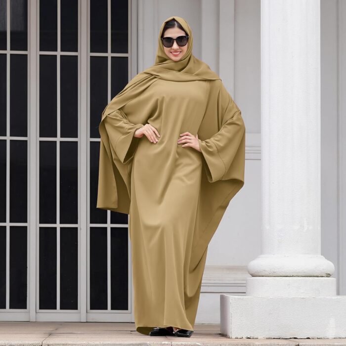 Modest Muslim Abaya Set with Khimar Hijab - Image 5