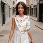 Silk-Feel Printed Head Scarf – 35" Square Bandana