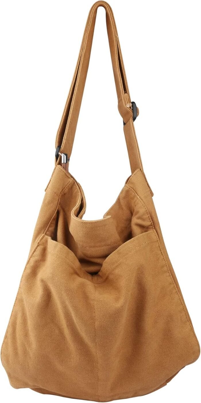 Boho Canvas Crossbody Tote – Unisex Multi-Pocket Messenger - Image 10