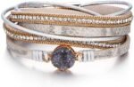 Boho Leopard Crystal Leather Wrap Bracelet – Multi-Layer Cuff - Image 31