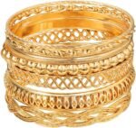 16Pcs Gold Bangle Bracelets for Women - Multi Layer Stackable Textured Bracelets Boho Jewelrys Set - Image 30