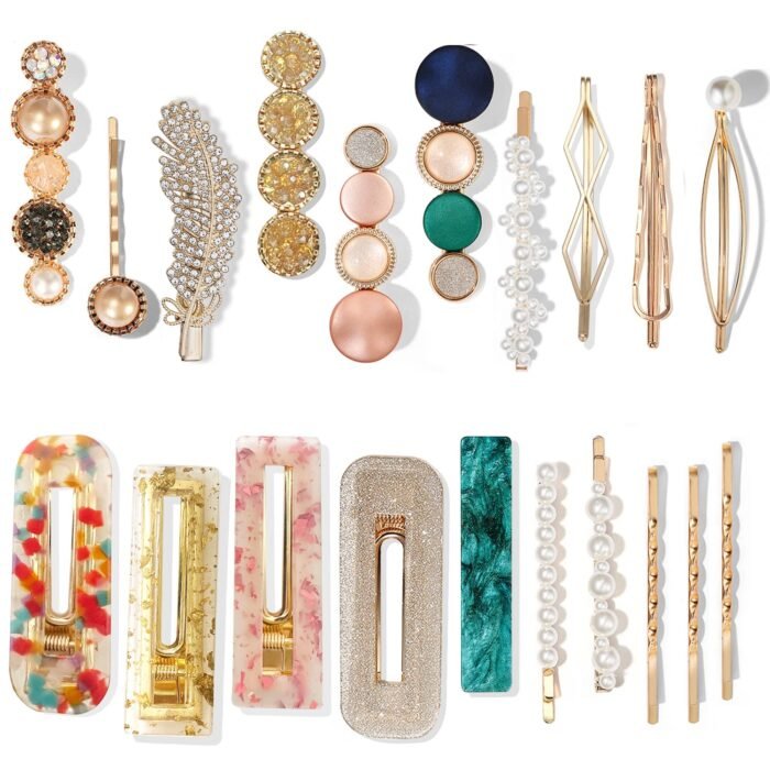 Macaron Pearl Hair Clip Set – Boho Bobby Pins 20-Pieces - Image 13