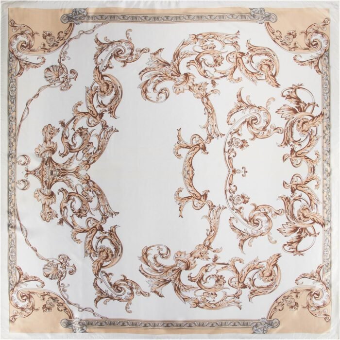 Silk-Feel Printed Head Scarf – 35" Square Bandana - Image 8