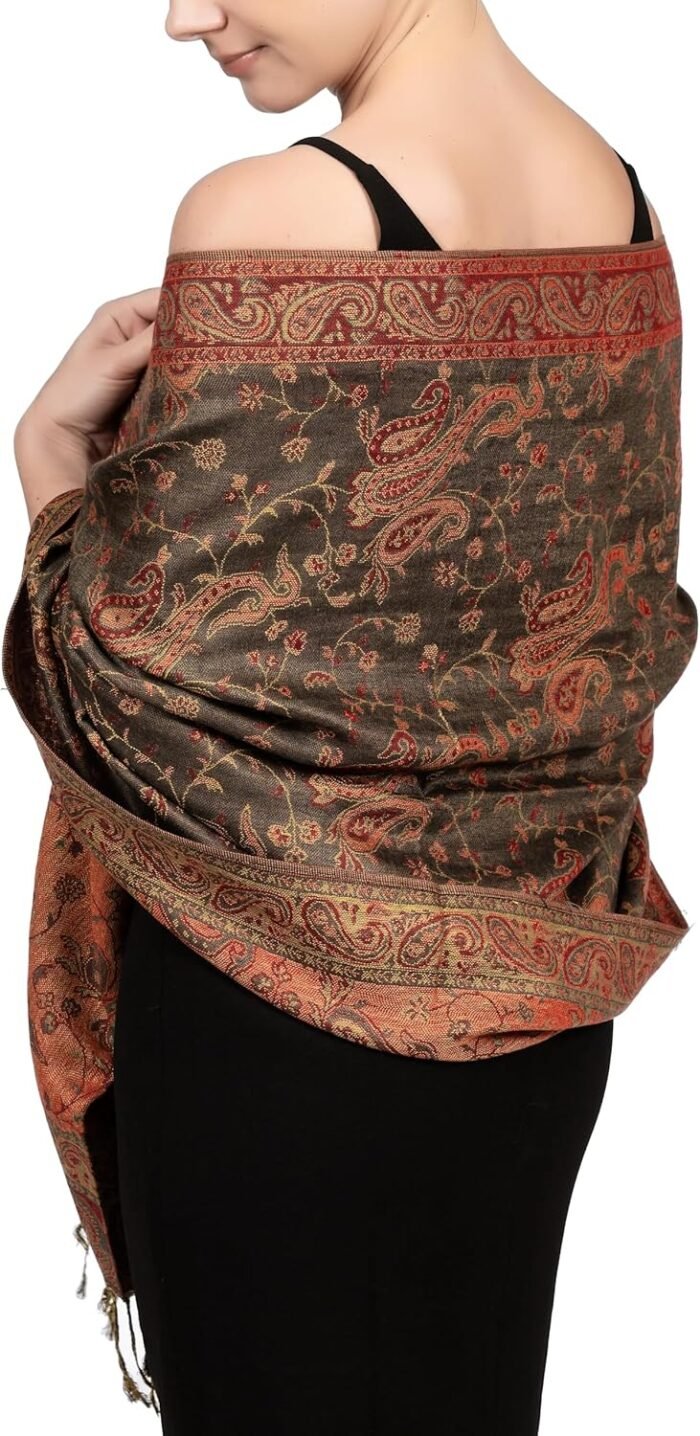 Reversible Paisley Pashmina Festival Scarf | Shawl & Wrap - Image 39