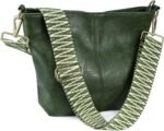 Boho Vegan Leather Shoulder Bag - Guitar-Strap Crossbody - Image 11