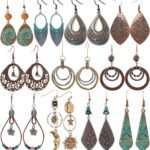 Boho Vintage Drop Earrings Set | 11 Pairs
