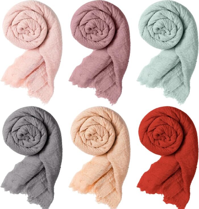 Crinkle Cotton-Blend Hijab Shawls & Scarves 6-Pack - Image 12