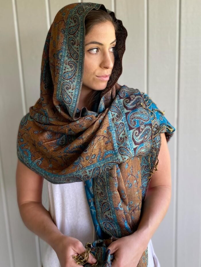 Reversible Paisley Pashmina Festival Scarf | Shawl & Wrap - Image 4