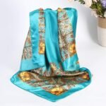 35" Satin Square Scarf Set (4-Pack) – Silk-Like Head & Neck Wraps - Image 4