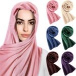 Cotton Jersey Hijab Scarves – Soft Long Muslim Wraps 6-Pack - Image 3