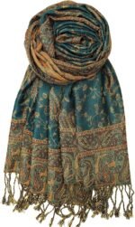 Reversible Paisley Pashmina Festival Scarf | Shawl & Wrap - Image 43