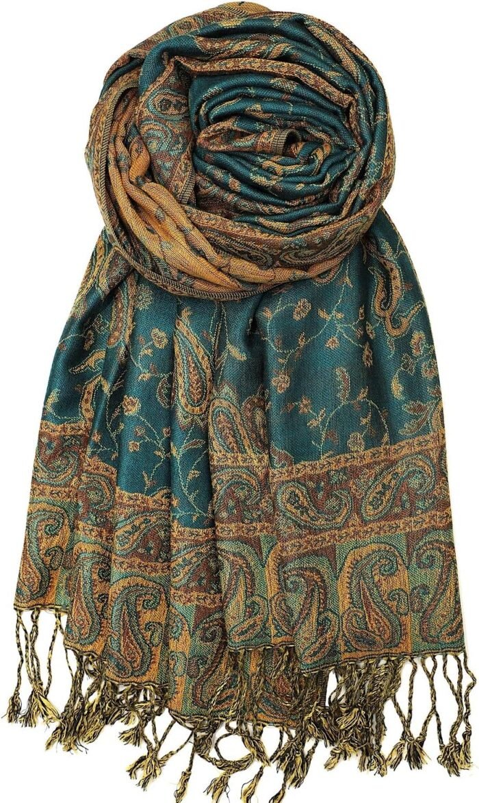 Reversible Paisley Pashmina Festival Scarf | Shawl & Wrap - Image 43