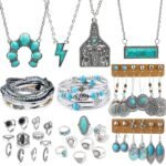 Boho Turquoise Jewelry Set – Necklace, Earrings, Bangles - Image 9