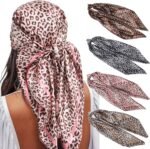 35" Satin Square Scarf Set (4-Pack) – Silk-Like Head & Neck Wraps - Image 21