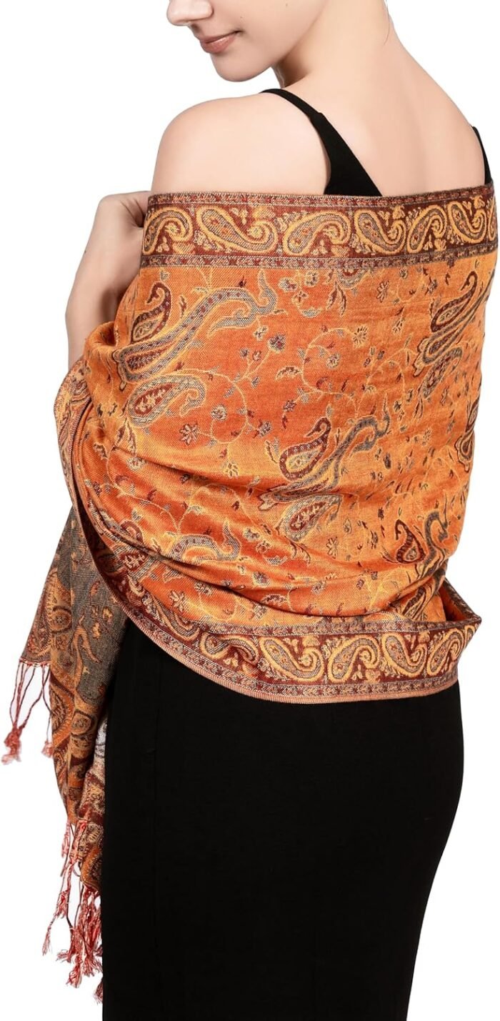 Reversible Paisley Pashmina Festival Scarf | Shawl & Wrap - Image 20