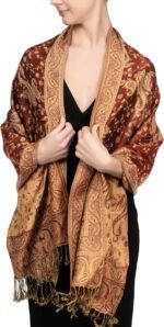 Reversible Paisley Pashmina Festival Scarf | Shawl & Wrap - Image 51
