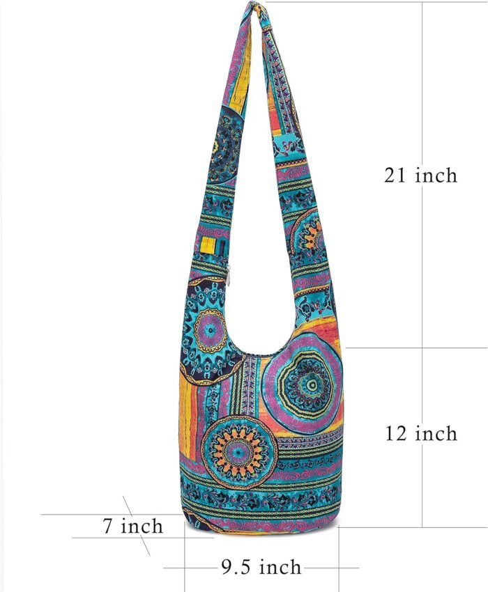Boho Canvas Crossbody Bag - Image 5