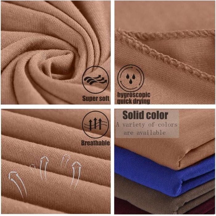 Stretch Jersey Hijab 5-Pack – Extra-Long, Soft - Image 3