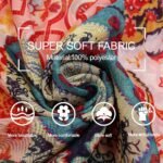 Boho Floral Lightweight Fringed Scarf - Image 3