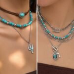 Boho Turquoise Jewelry Set – Necklace, Earrings, Bangles - Image 3
