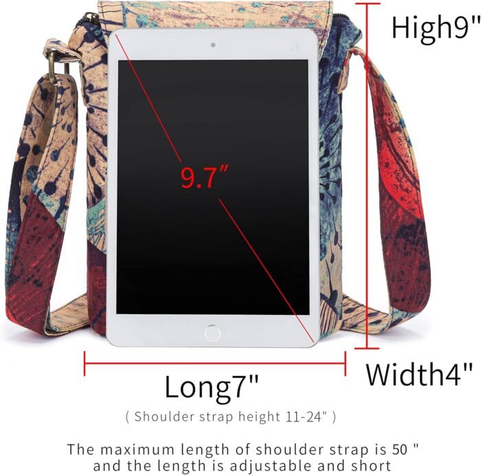 Retro Canvas Boho Crossbody Bag – Small Shoulder Purse - Image 4