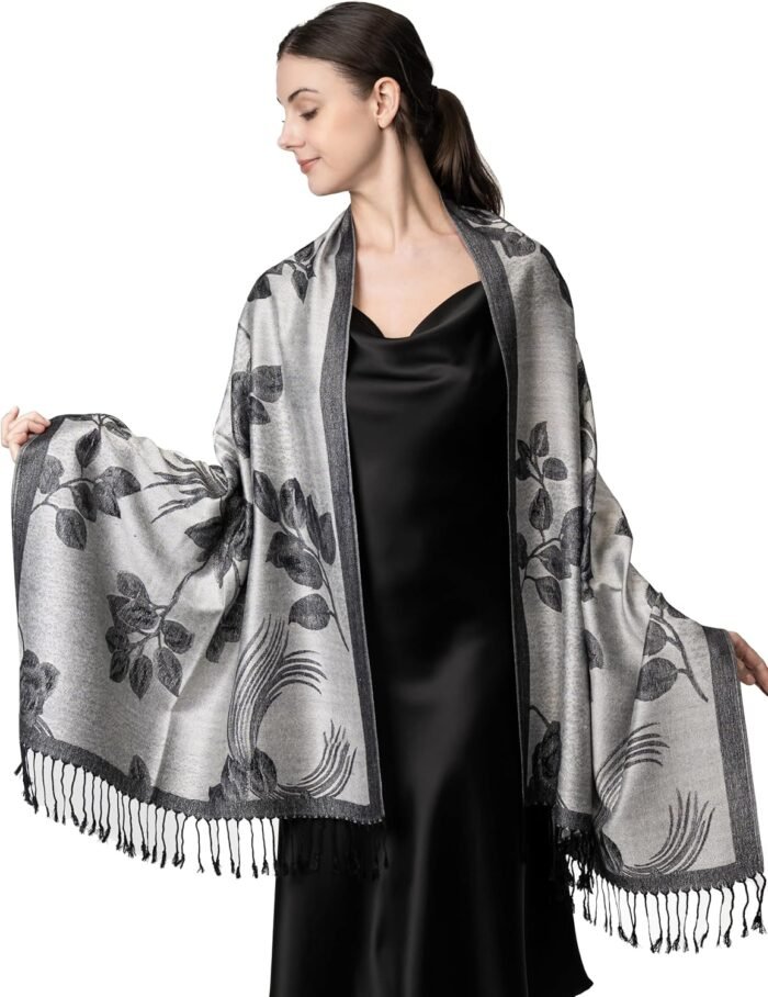 Reversible Paisley Pashmina Festival Scarf | Shawl & Wrap - Image 18