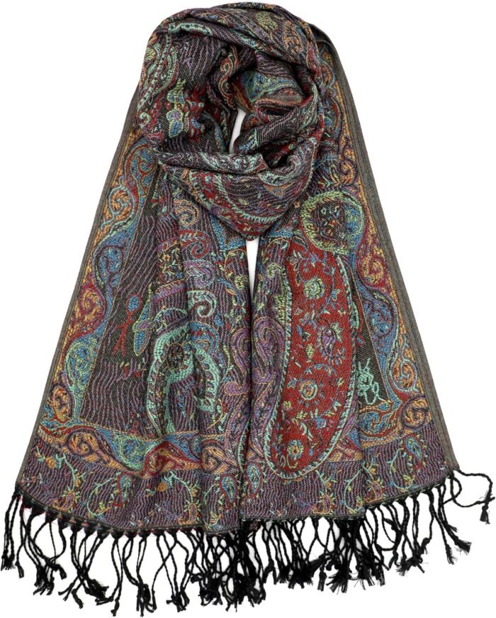 Reversible Paisley Pashmina Festival Scarf | Shawl & Wrap - Image 49