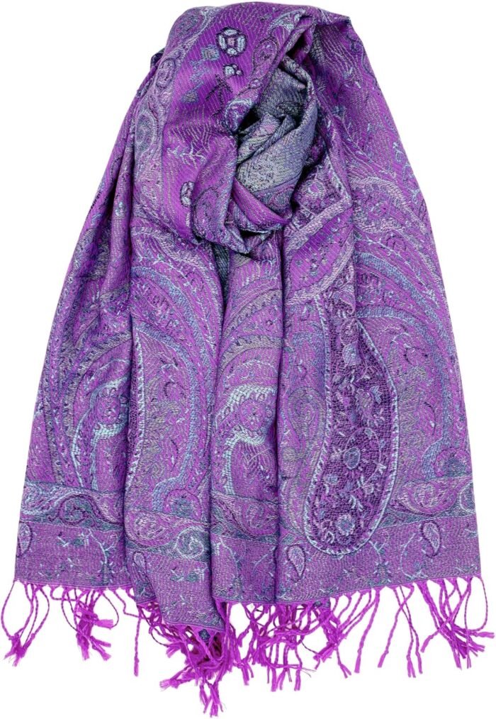 Reversible Paisley Pashmina Festival Scarf | Shawl & Wrap - Image 38