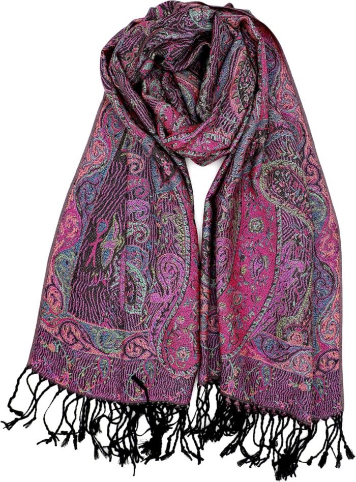 Reversible Paisley Pashmina Festival Scarf | Shawl & Wrap - Image 34
