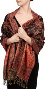 Reversible Paisley Pashmina Festival Scarf | Shawl & Wrap - Image 42