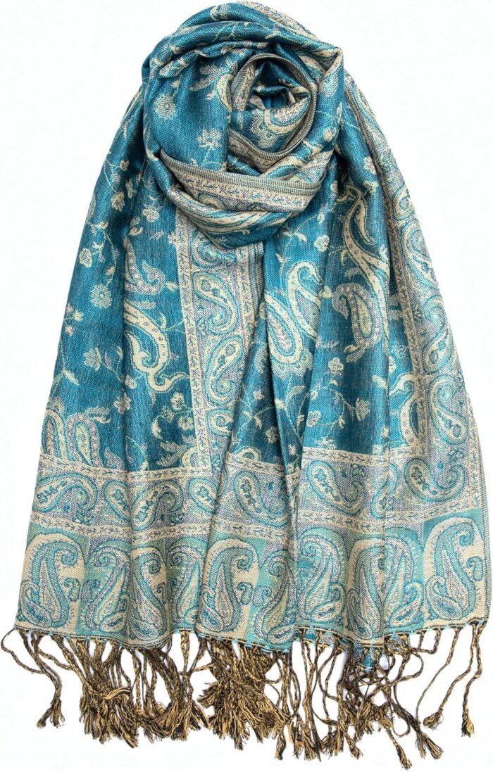 Reversible Paisley Pashmina Festival Scarf | Shawl & Wrap - Image 25