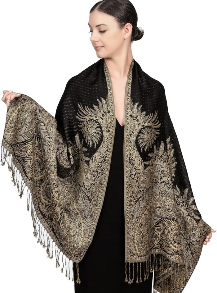 Reversible Paisley Pashmina Festival Scarf | Shawl & Wrap - Image 54