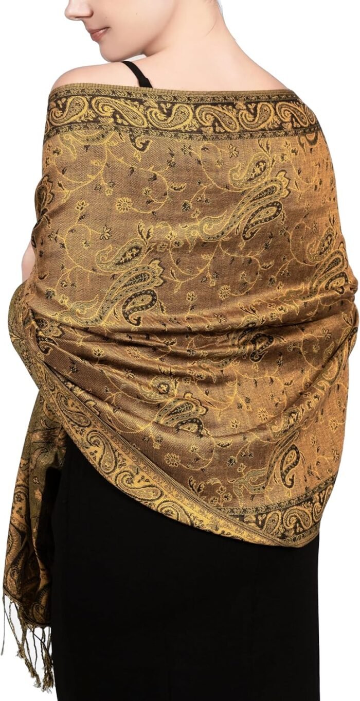 Reversible Paisley Pashmina Festival Scarf | Shawl & Wrap - Image 30