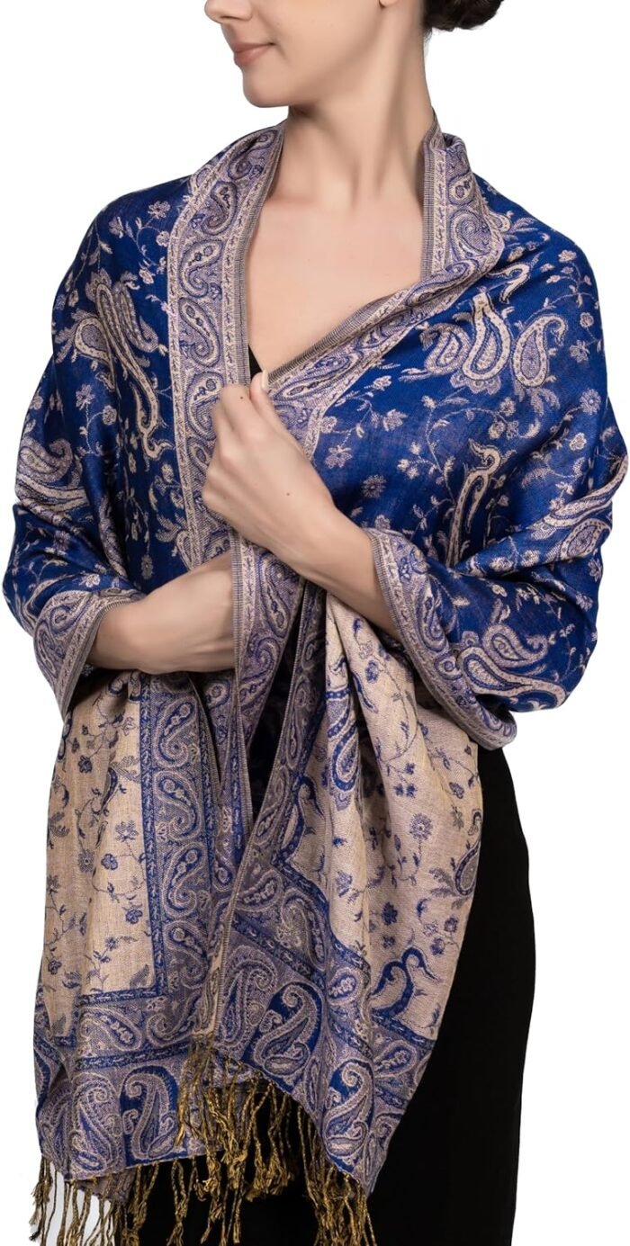 Reversible Paisley Pashmina Festival Scarf | Shawl & Wrap - Image 53
