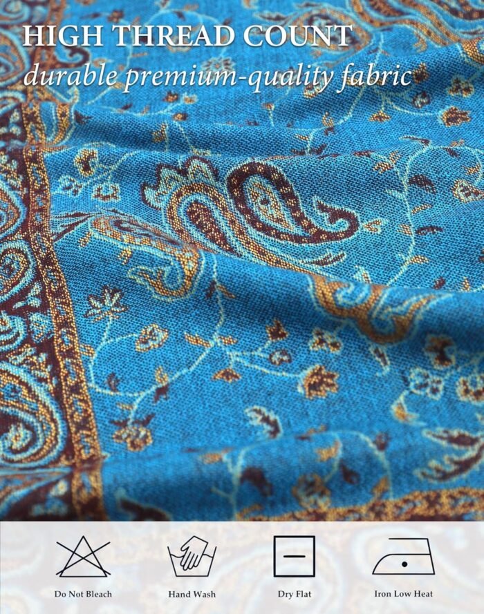 Reversible Paisley Pashmina Festival Scarf | Shawl & Wrap - Image 9