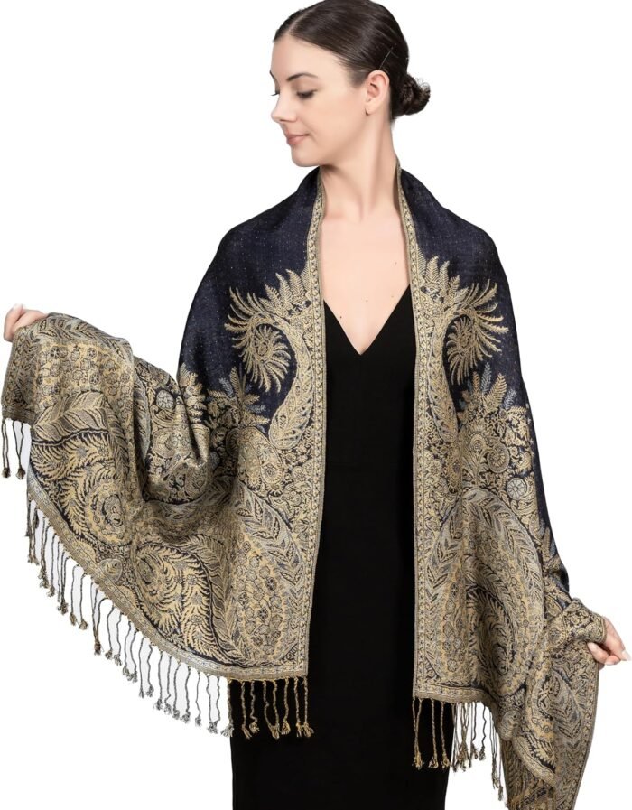 Reversible Paisley Pashmina Festival Scarf | Shawl & Wrap - Image 50
