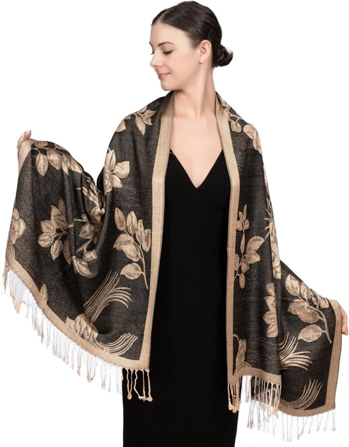 Reversible Paisley Pashmina Festival Scarf | Shawl & Wrap - Image 13