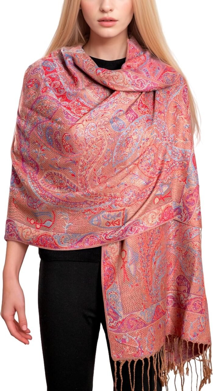 Reversible Paisley Pashmina Festival Scarf | Shawl & Wrap - Image 16