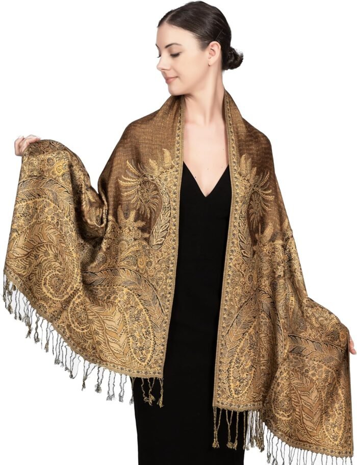 Reversible Paisley Pashmina Festival Scarf | Shawl & Wrap - Image 19