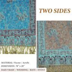 Reversible Paisley Pashmina Festival Scarf | Shawl & Wrap - Image 8